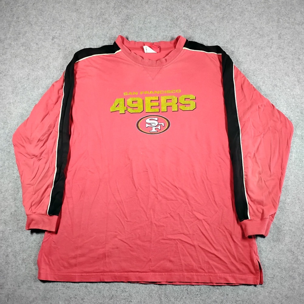 Vintage NFL San Francisco 49ers Mens XL Long Sleeve T-Shirt Red Cotton Graphic